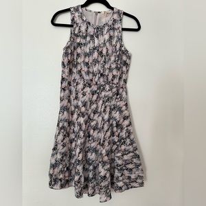 Rebecca Taylor Silk Abstract Floral Sleeveless Dress Size 2 EUC